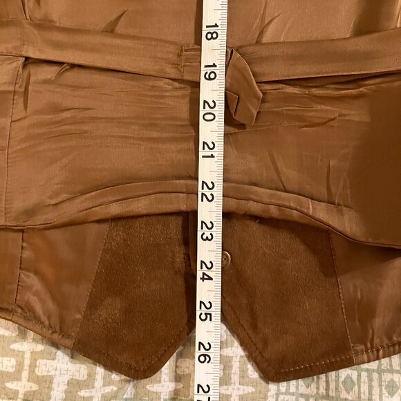 Brooks Brothers Brown Leather Waistcoat - Size: Large - Picture 5 of 8